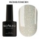 Esmalte Permanente Komilfo Moon Crush 001, Micro brillo dorado transparente, 8 ml