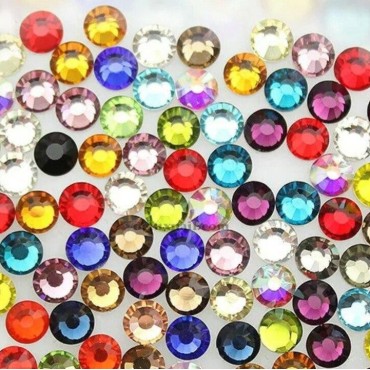 Cristales Komilfo, MIX diferentes colores, SS 5, 100 uds