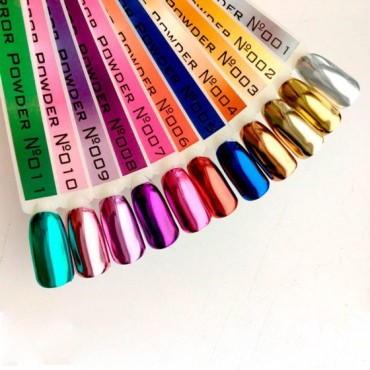 copy of Mirror Chrome Powder NAILS WORLD-175 plata