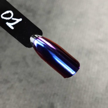 copy of Mirror Chrome Powder NAILS WORLD-168 camaleón azul/rosa/morado