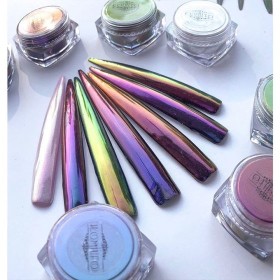 copy of Mirror Chrome Powder NAILS WORLD-168 camaleón azul/rosa/morado
