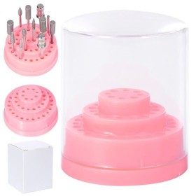 Fresero plástico con tapa para 48 fresas, Rosa