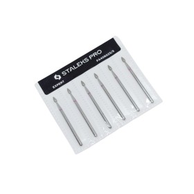 Kit de 6 fresas Rojas Bala, Ø2.3 mm, FA40R023/5, grano suave, Staleks