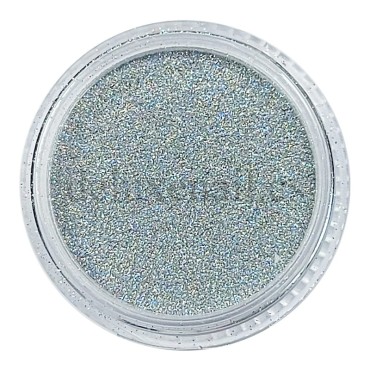 Purpurina extra-fina 34, Plata multicolor holográfico, 0,1 mm., 2,5 gr.