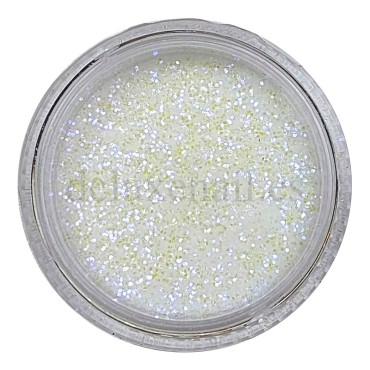 Purpurina 108, Blanco con micro brillo azul-violeta, 0,3 mm., 2,5 gr.