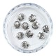 Decoración Metálica, Conchas del mar (grande), Plata, 5 mm., 10 un.