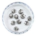 Decoración Metálica, Conchas del mar (grande), Plata, 5 mm., 10 un.