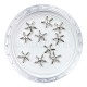 Decoración Metálica, Estrellas del mar, Plata, 10 un.