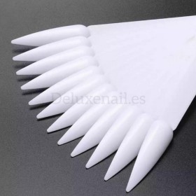 Paleta muestrario con aro, Stiletto, Blanco, 50 Uds.