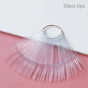 Paleta muestrario con aro, Stiletto, Transparente, 50 Uds.
