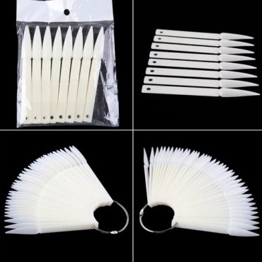 Paleta muestrario con aro, Stiletto, Natural, 50 Uds.